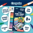 thumbnail image 2 of Crayola Fine Point Permanent Markers, Art Markers, Gifts for Teens, 12 Ct, 2 of 3