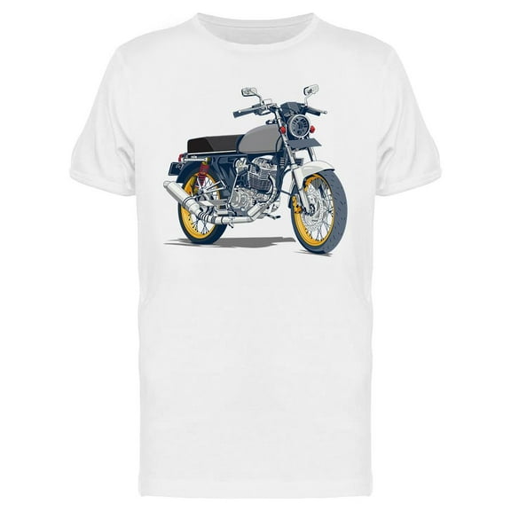 Realistic Classic Moto T-Shirt Men -Image by Shutterstock, Male x-Large