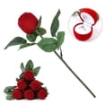 thumbnail image 2 of Fugacal Red Rose Jewelry Box Wedding Gift Case Earrings Storage Display, 2 of 8
