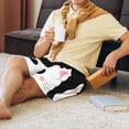 thumbnail image 6 of Rocae Cat Meow for Men's Soft Sleep Pajama Shorts, Waistband and Pockets, 6 of 9