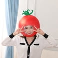thumbnail image 2 of Slccxzc Plush Tomato Shape Hat, Novelty Vegetable Theme Headwear for Parties, 2 of 7