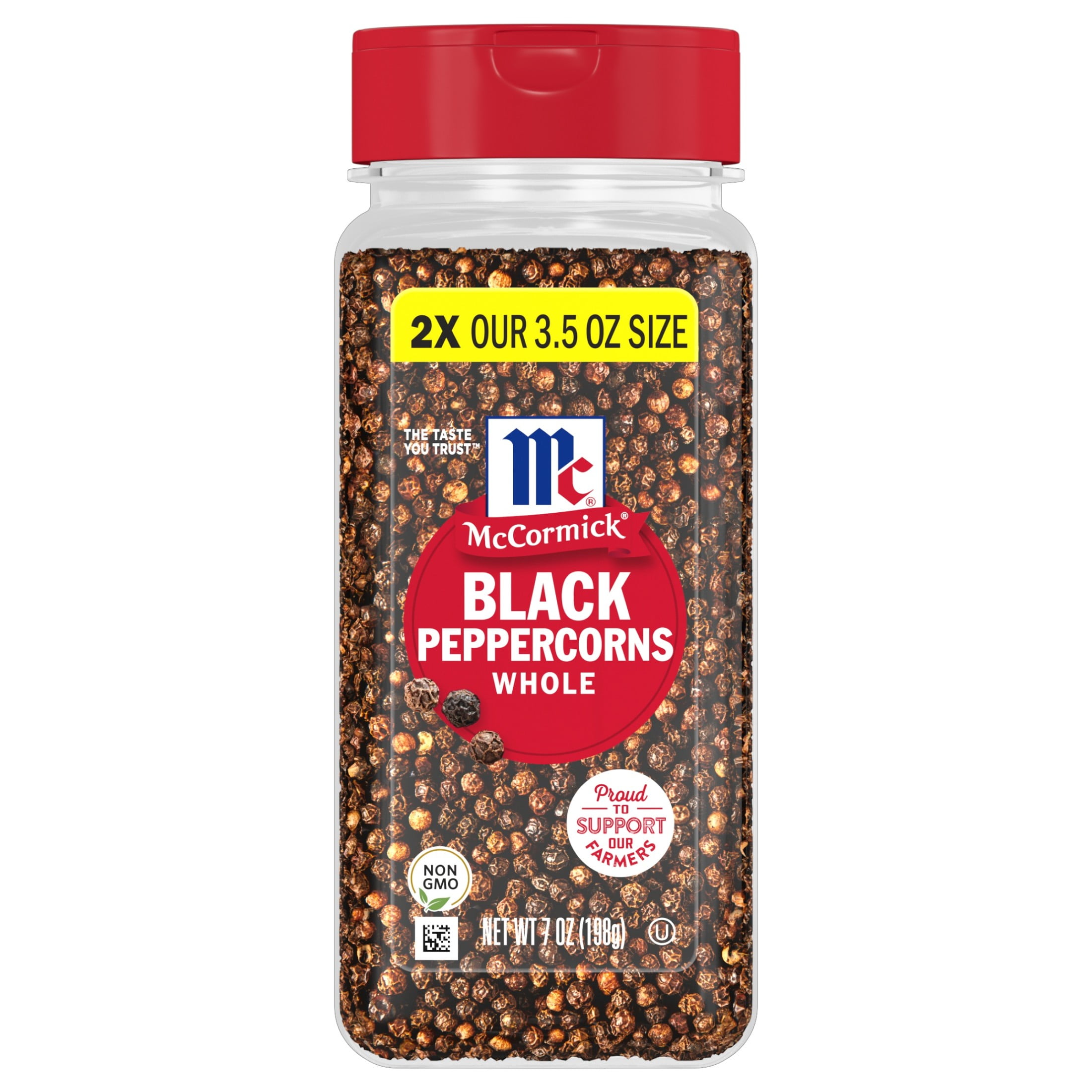 (6 pack) McCormick Pepper Black Whole, 7.0 oz Bottle