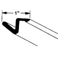 Frost King DS7B/25 Kerf Door Seal, 84 in L x 1 in W x 1/4 in H, Thermoset, Brown
