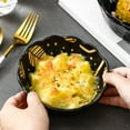thumbnail image 2 of Qeeadeea Small Round Baking Dish Set Of 2, Colorful Ceramic Pie Pan, Round Ceramic Pie Plate-black-bird, 2 of 7