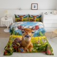 thumbnail image 2 of Manfei Wild Elk Deer Full Size Comforter Sets,Colorful Floral Bedding Comforter Set,Natural Scenery Bedding Sets For Girls Kids,Breathable Home Decor Reversible,3 Pieces, 2 of 8