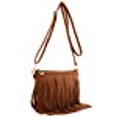 thumbnail image 3 of Small Fringe Crossbody Bag with Wrist Strap (Tan), 3 of 10