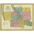 thumbnail image 2 of Burr 17x15 Gold Ornate Wood Framed with Double Matting Museum Art Print Titled - Tompkins New York - Burr 1829, 2 of 4