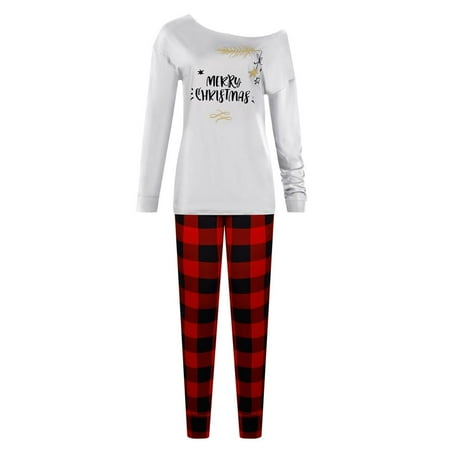 

GOODLY Christmas Pajamas for Women Long Sleeve Sleepwear Classic Pjs Floral PJ Set Soft 2 Pcs Sets