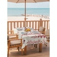 thumbnail image 2 of 60x120 Inch Outdoor Tablecloth with Umbrella Hole Zipper Rectangle Butterfly Flower Rectangular Tablecloths Outside Waterproof Farmhouse Vintage Country Pink Floral Patio Table Cover for Picnic Party, 2 of 8