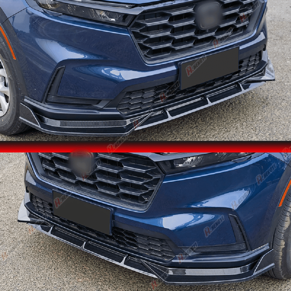 3pcs Set Front Bumper Lip for Honda CR-V CRV 6th 2023, Front Spoiler Diffuser Front Splitter Lip Body Kit Spoiler, Carbon Fiber Color
