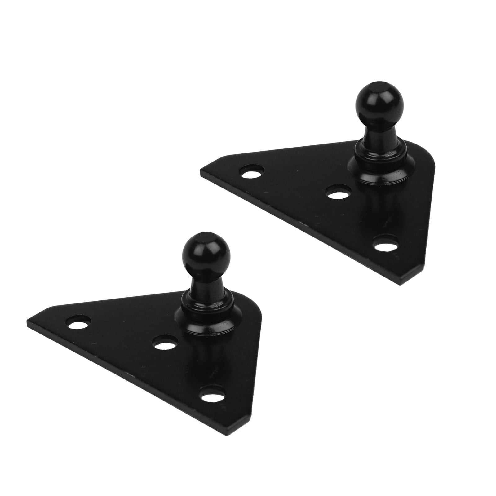 Qty 2 Ball Stud Joint 10Mm=3/8" 3 Hole Mount Flat Bracket Black Made by