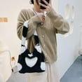 thumbnail image 3 of Bolso Hombro Gran Capacidad para Mujer Bolso Hombro Felpa Otoño E Invierno Exclusivo Sencillo Informal A La Corazón Melocotón Blanco, 3 of 9