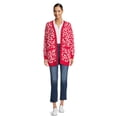 thumbnail image 2 of Dreamers by Debut Women's Open Front Print Cardigan Sweater, Midweight, 2 of 5
