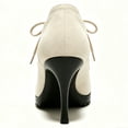 thumbnail image 4 of FSJ Women Round Toe Oxfords Heels Lace-Up Stiletto High Heel Fashion Pumps Office Party Shoes Size 6 Beige, 4 of 4