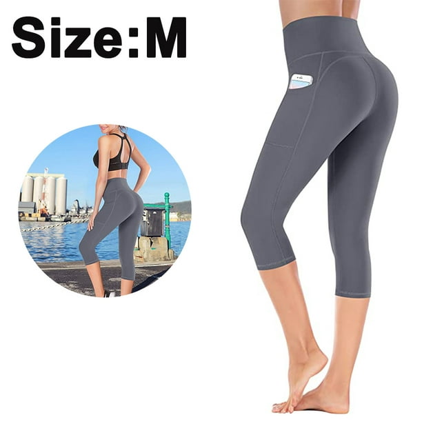 1 pcs High Waisted Yoga Pants Women's Workout Capris Leggings with Pockets  
