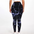 thumbnail image 6 of YUEHUA Women's Marble Print Honeycomb Yoga Leggings, Tummy Control Butt Lifting Pants, High Waist Compression Workout Tights, 6 of 7