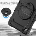 thumbnail image 7 of Case for iPad Mini 5 2019/Mini 4 2015 (5th/4th Generation 7.9 inch) with Screen Protector, 360 Degree Rotating Kickstand Hand Strap Shockproof Cover with Shoulder Strap, Black, 7 of 7
