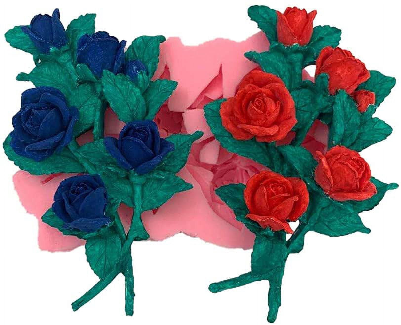 ABCISI 3D Flowers Silicone Rose Mold, Fondant Cake Chocolate Mold, Dried Flower Jewelry Decorative Mold, Resin Epoxy Clay Mold Pastry Baking Tools