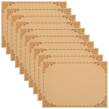 SEWCHICS Award Paper Brown Blank Certificate 10Pcs 11.48X8.25In