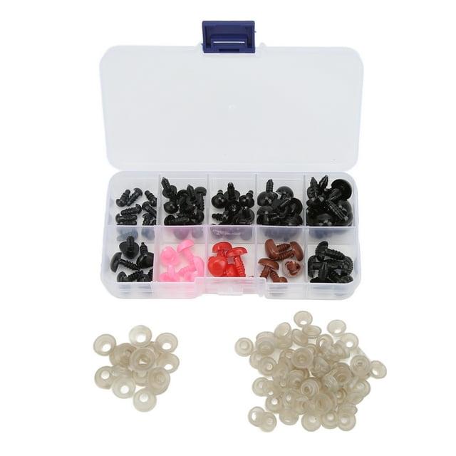 Black Doll Eyes,75Pcs Safety Eyes Noses Safety Eyes Button Eyes Multi-Functional