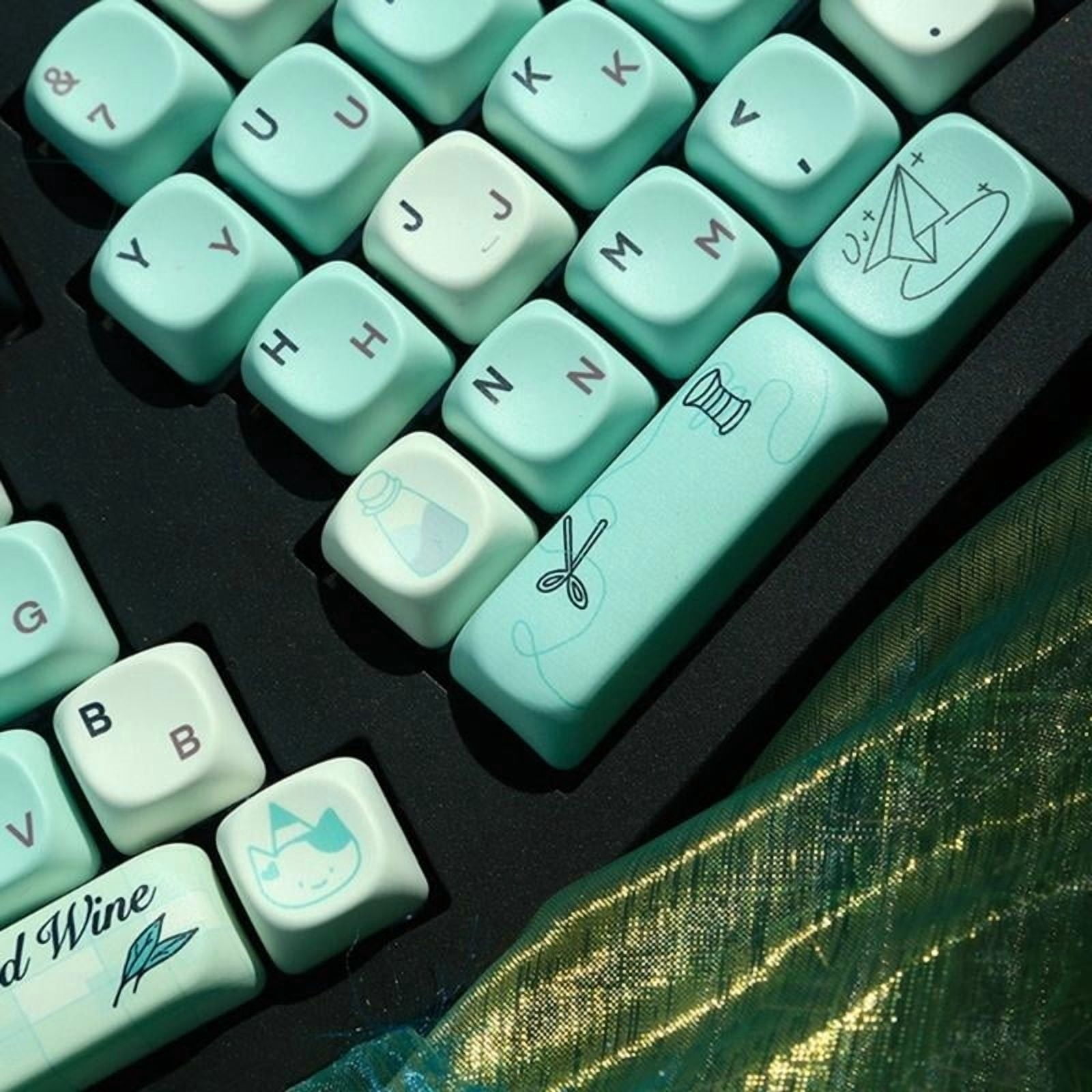 131 Keys PBT MOA Profile Keycaps Set Fantasy Summer Theme for GMK67 81 87 104 108 Mechanical Keyboards