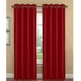 thumbnail image 2 of Kim Faux Silk Extra Wide Grommet Curtain Panel Pairs, 2 of 7