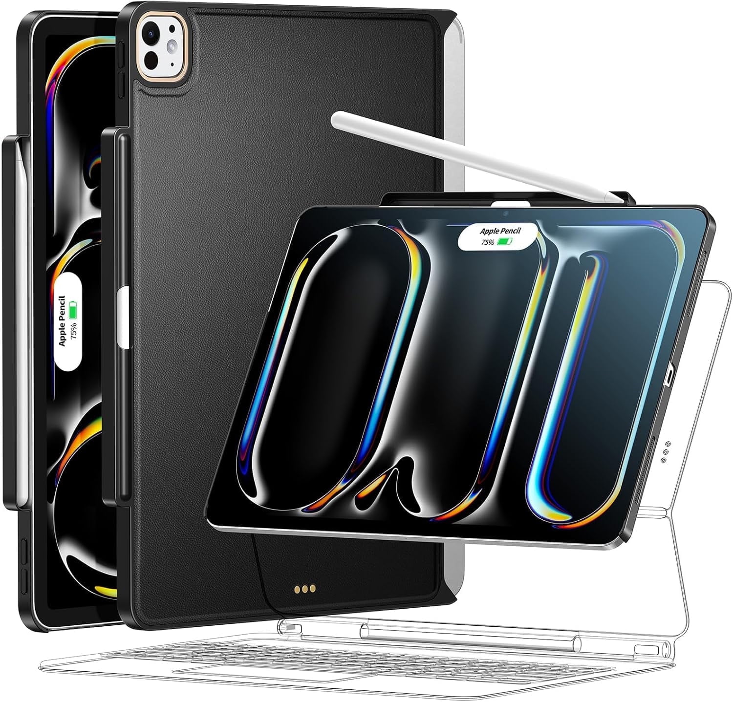 Magic-Keyboard Case for iPad Pro-11 inch M4 2024 with Pencil