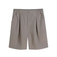 thumbnail image 3 of Boy Uniform Shorts Lightweight Elastic Waist Straight Leg Khaki School Pants with Pockets Summer Boy Shorts 8-9 Years, 3 of 4