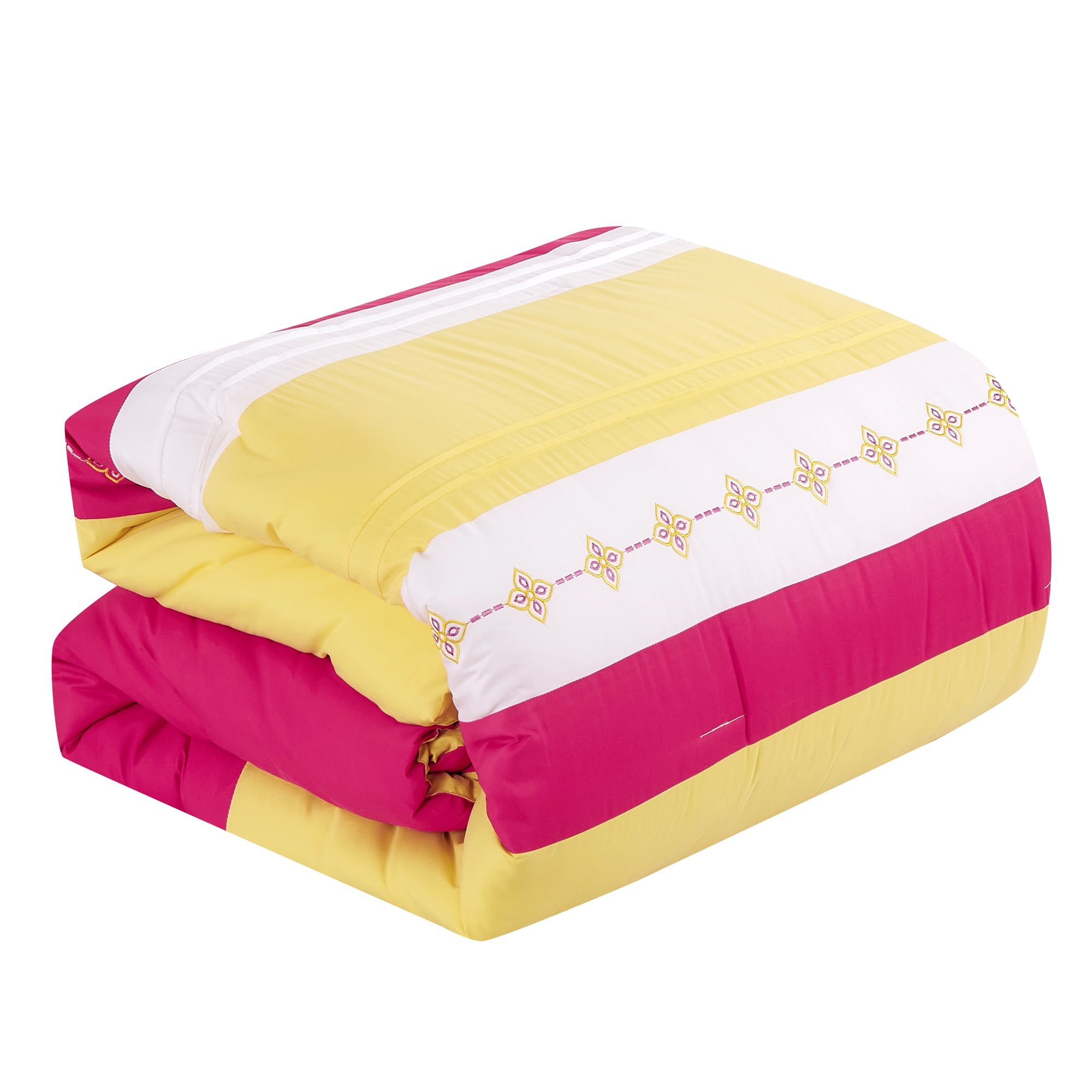 EvJK 7-Piece Comforter Set – Breathable Polyester, All-Season, Reversible, Luxury Bedding Set – King
