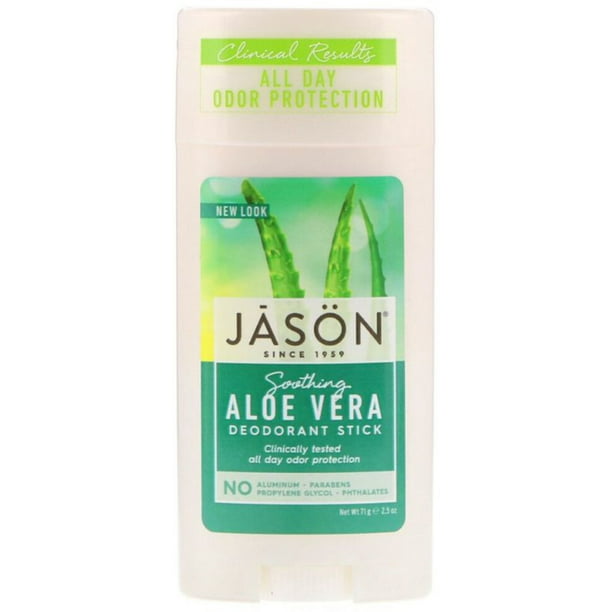Jason Deodorant Stick Aloe Vera Stick 2.5 oz (Pack of 4) -