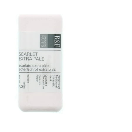 UPC: 0836943001916 | R&F Handmade Paints Encaustic Paint Cake 104ml Scarlet Extra Pale