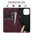 thumbnail image 3 of Allytechgroup Wallet Case for iPhone 15 Plus, Built-in Credit Card Slot RFID Blocking PU Leather Flip Stand Magnetic Closure Case Military Grade Drop Protection for iPhone 15 Plus, Winered, 3 of 7