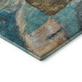 thumbnail image 3 of Addison Rugs Mayfield Premium Machine Washable Transitional Abstract Teal Rectangle Rug, 10' X 14' Machine Washable Transitional Abstract Teal Oversized Sherpa Throw Blanket, 3 of 6