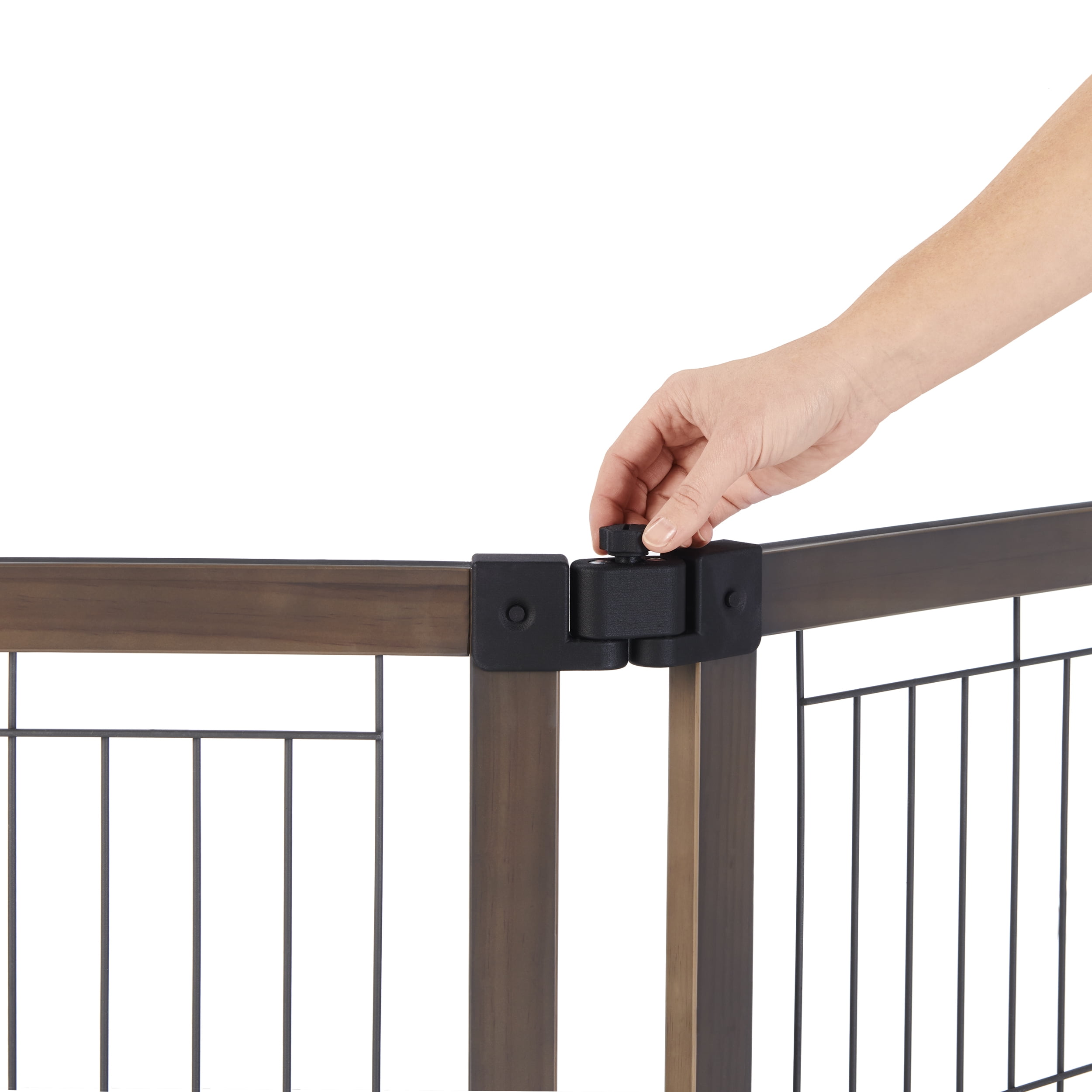 North States MyPet Extra-Wide Freestanding Versa-Lock Pet Gate, Expands to 72" Wide