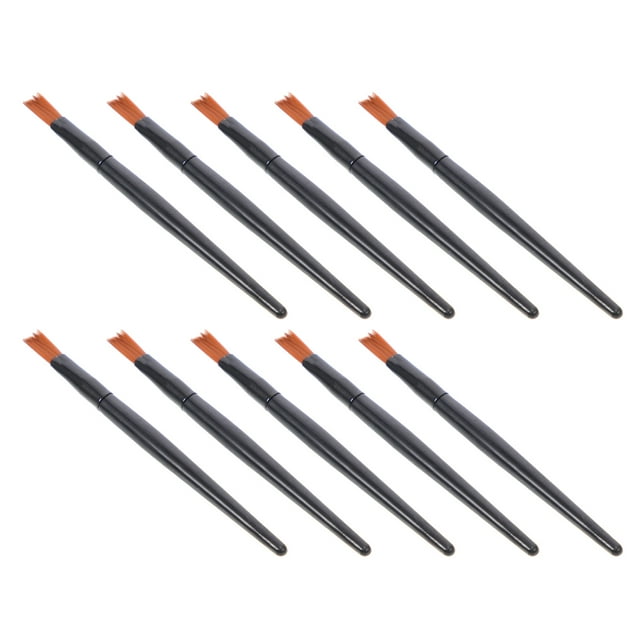 QUMIIRITY 100Pcs Makeup Lip Brushes Black Plastic Handle Durable Lipstick Applicator Wands