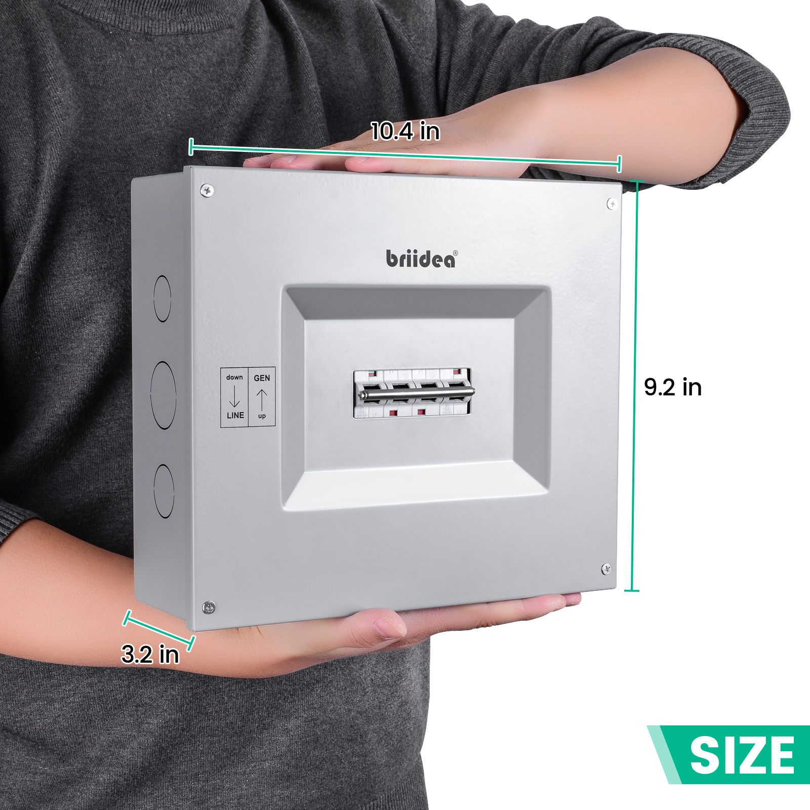 Transfer Panel (60A/60A), Briidea Transfer Switch for Portable Generators 15,000 Watts, Manual Transfer Switch Kit