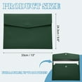 thumbnail image 2 of Uxcell PU Hard Leather A4 File Folder, Document Holder Waterproof Envelope Folder Cases with Snap Closure Dark Green, 2 of 7
