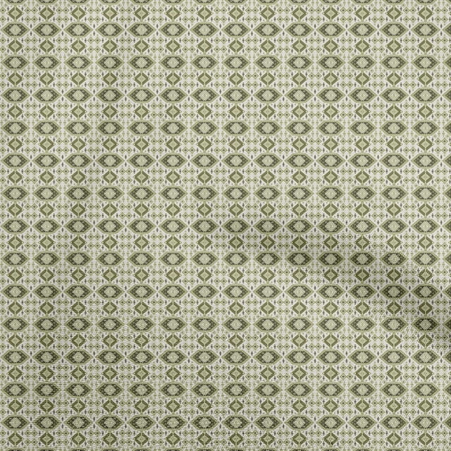 oneOone Cotton Poplin Light Green Fabric Asian Kilim Craft Projects Decor Fabric Printed By The Yard 42 Inch Wide