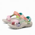 thumbnail image 6 of kpoplk Girls Sandals Cute Princess Flat Sandals Open Toe Summer Shoes Little Kid/Big Kid(Pink,3), 6 of 8