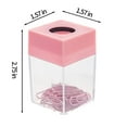 thumbnail image 3 of Foqnuq Macaron Color Magnetic Paper Clip Storage Bucket, Desk Organizing Container, Stationery Holder for Clips & Small Office Supplies - Cute & Compact Design, 3 of 7