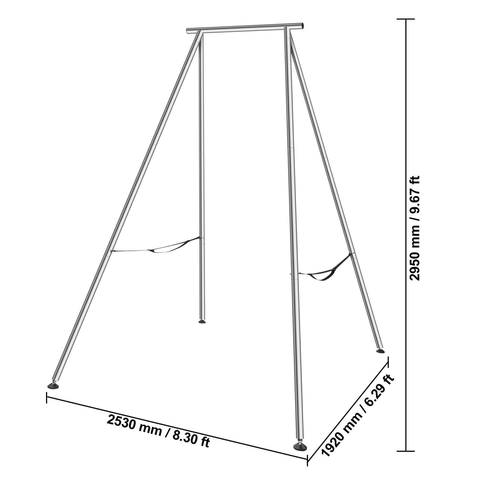 KFFKFF 551.15 lbs Aerial Swing Stand Aerial Yoga Frame Load Bearing Steel Frame