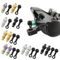 thumbnail image 2 of Disc Brake Caliper Exhaust Screw with Dust Caps Motorcycle Brake Caliper Bleed Screw Metal Bleed Screw Accessories, 2 of 8