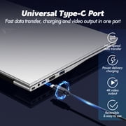 Auusda 15.6 Laptop, Win11 Pro 32GB RAM 1TB SSD, 3050E CPU Home Student Notebook Computer, Backlight, Fingerprint, Silver