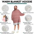 thumbnail image 5 of Wearable Oversized Blanket,Red Christmas Folk Pattern Wearable Blanket Hoodie for Adults,Cozy Hooded Blankets with Super Pockets,Super Warm Fuzzy Pullover for Women & Men, 5 of 6