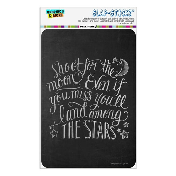 Shoot for the Moon Land Among Stars Home Business Office Sign