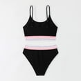 thumbnail image 2 of Traje de baño de 2 piezas para mujer, trajes de baño para mujer, bikini de dos piezas con espalda descubierta y vendaje, conjunto de ropa de playa para mujer, 2 of 6