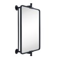 thumbnail image 2 of TEHOME Black Rounded Rectangle Pivot-N-View Bathroom Vanity Mirror 14x22", 2 of 6