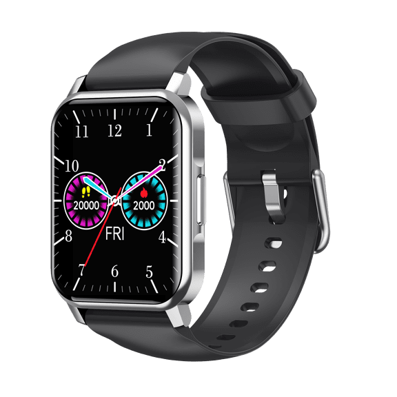 Yidarton Smart Watch with 1.72'' Full Touch Screen, Smartwatch with Heart Rate & Sleep Monitor, IP67 Waterproof Smart Bracelet, Silver
