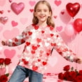 thumbnail image 6 of HAOTAGS Valentine-Print Sweatshirt for Boys & Girls(1-15), Long-Sleeve Crew-Neck Pullover Top Watermelon Red 5-6 Years, 6 of 9