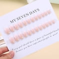 thumbnail image 3 of KUFptva 24Pcs Elegant French Tip Square False Nails Short Press on Nails Glossy Acrylic Full Covers Artificial Nails for Women, 3 of 6